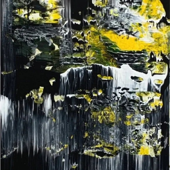 Original Hand Painted Abstract “Story Book” / 11X14 inch on yupo paper - Picture 3 of 4